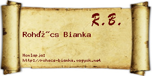 Rohács Bianka névjegykártya
