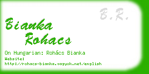 bianka rohacs business card