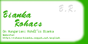 bianka rohacs business card